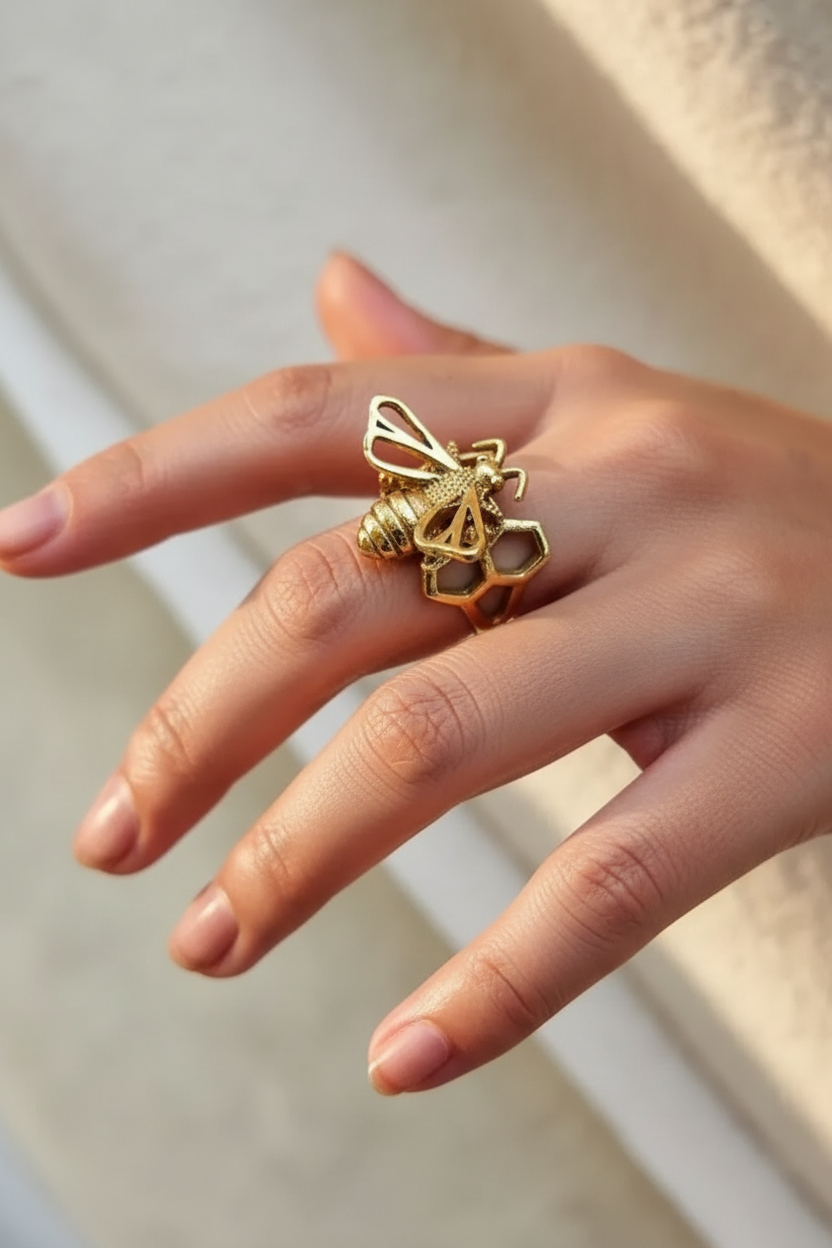 Gold Honeybee Ring