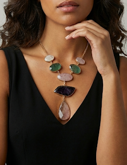 Multi Stone Statement Necklace