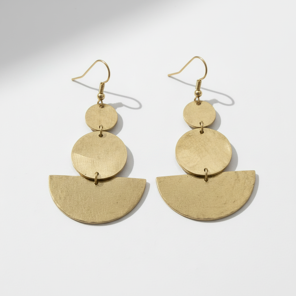 Geometrical Gold Earrings