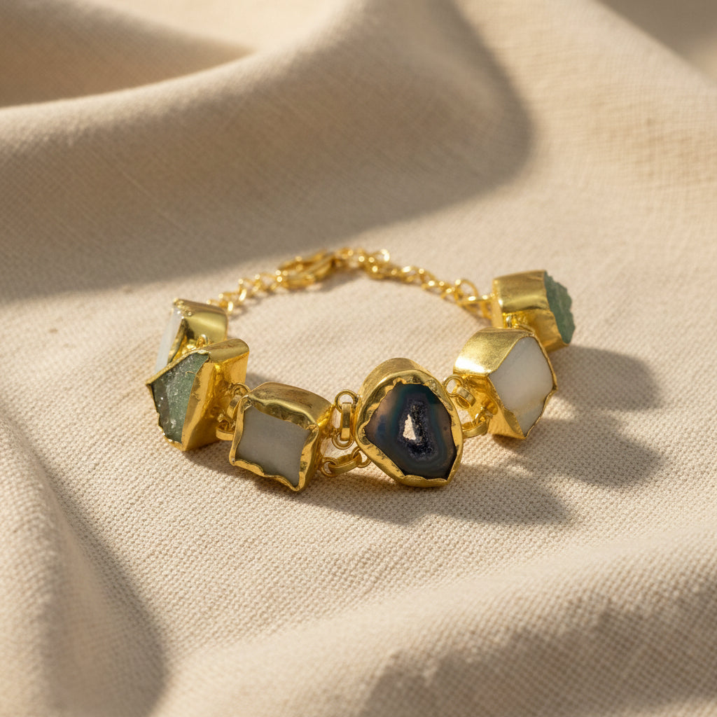 Multi Stone Chain Bracelet