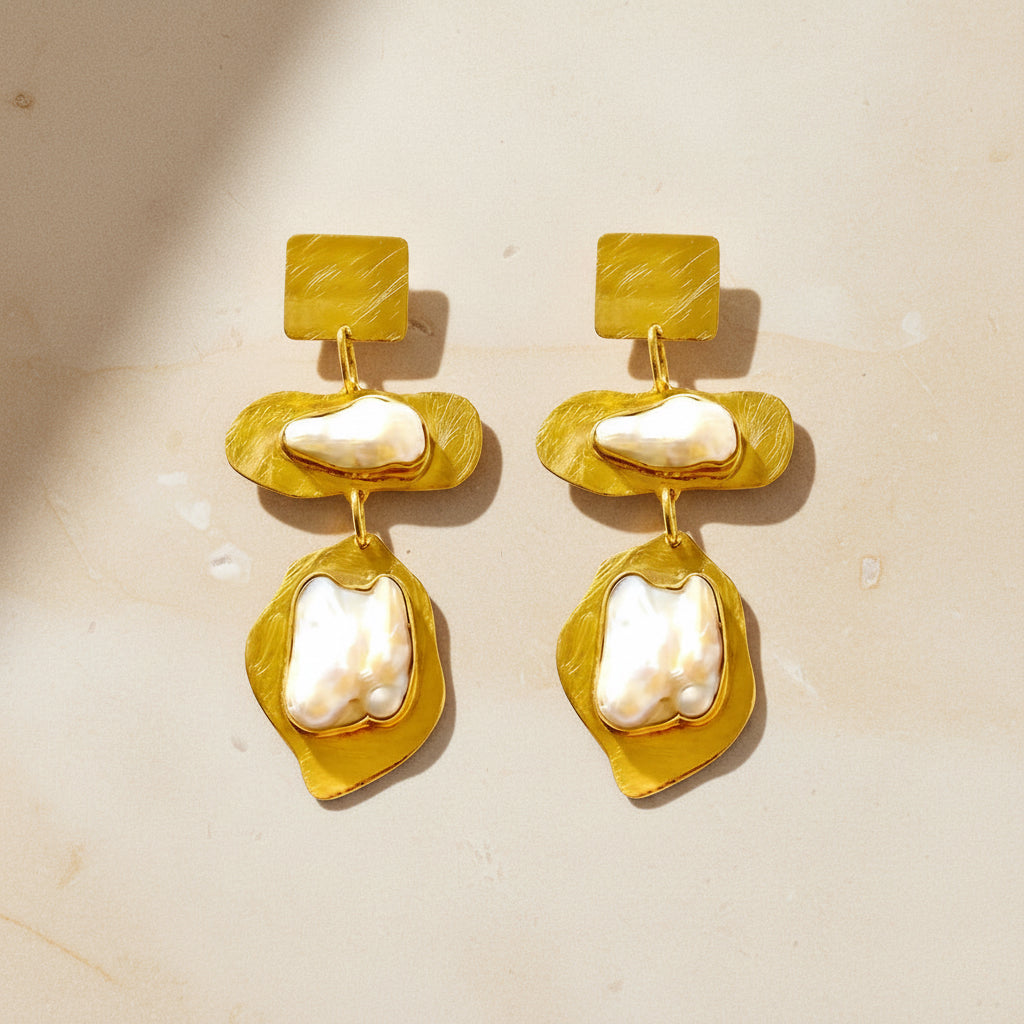 Fresh Water Pearl Statement Earrings