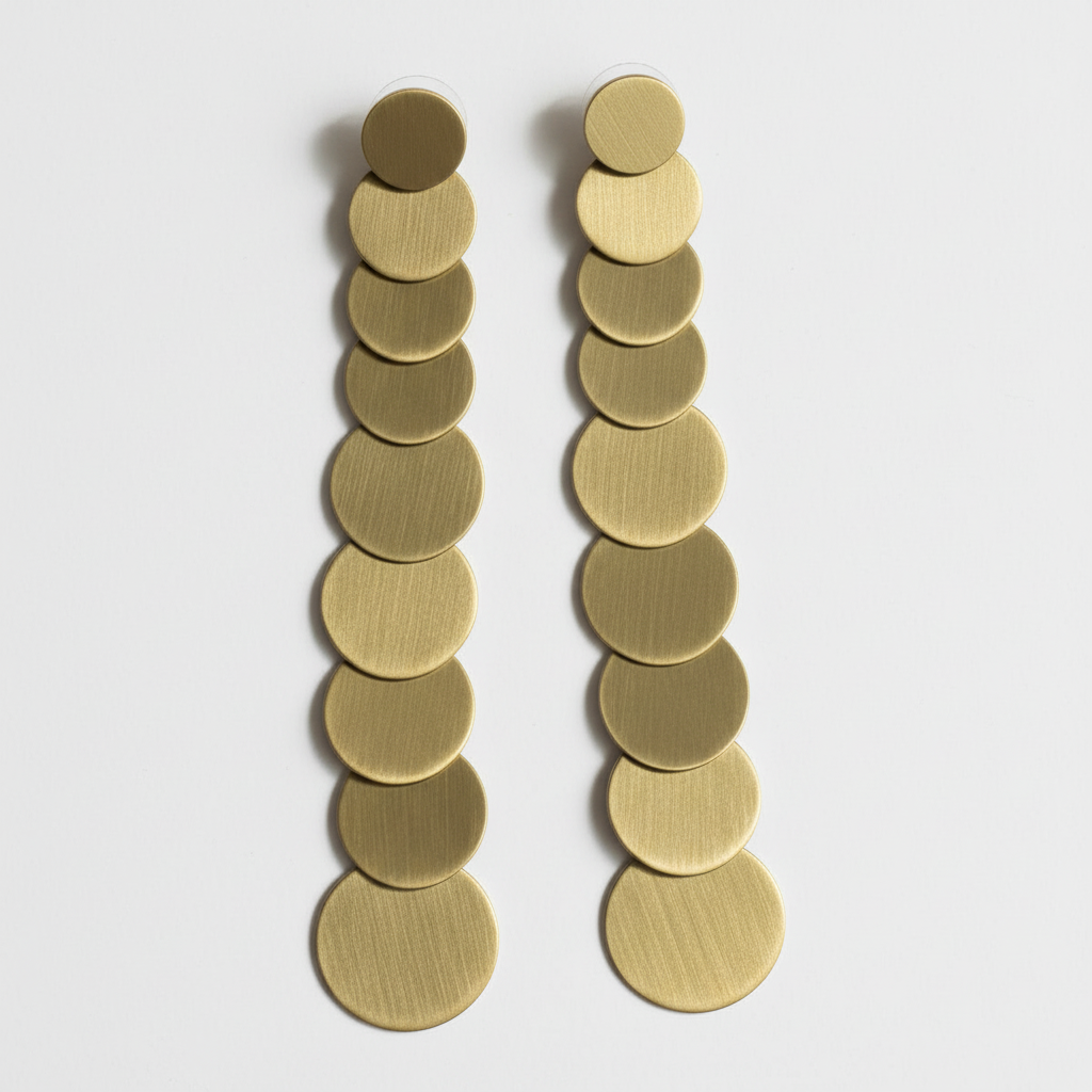 Matte Brass Gold Danglers