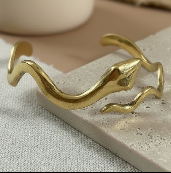 Curvy Snake Cuff Bracelet