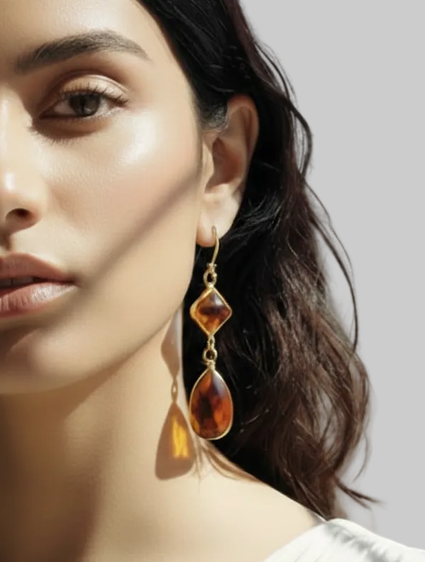 Stunning Citrine Dangle Earrings