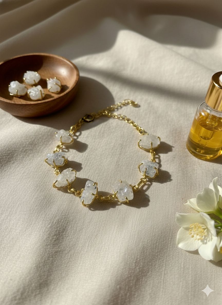 Raw Moonstone Bracelet