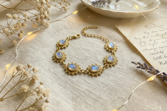 Rainbow moonstone bracelet