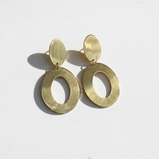 Matte Gold Statement Earrings