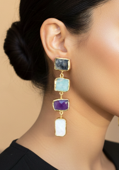 Multi Stone Danglers - Design 3
