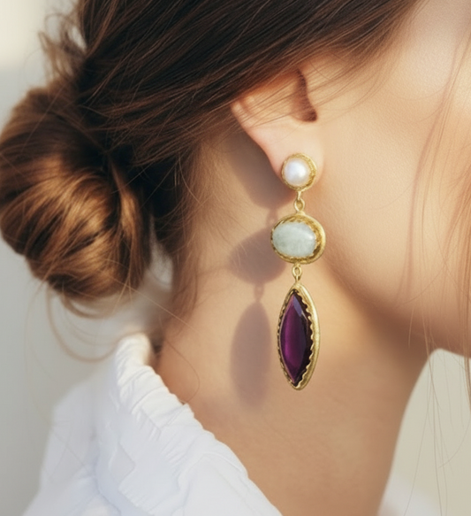 Multi Stone Danglers -Design 2