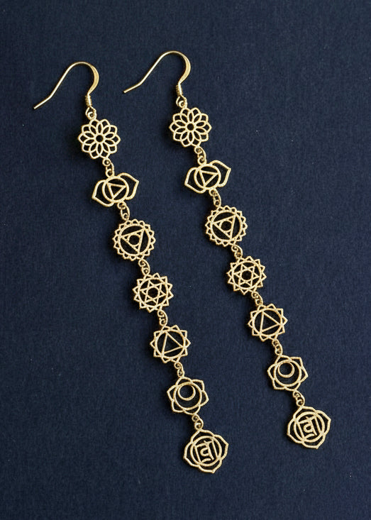 Seven Chakra Statement Earrings