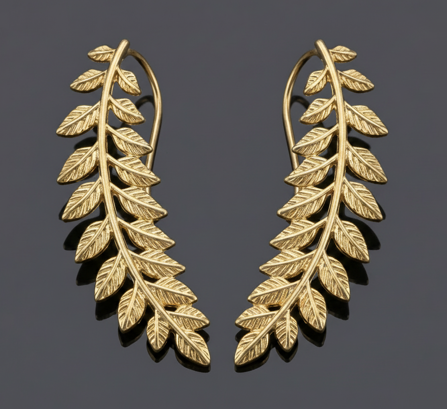 Large Leaf Shaped Studs