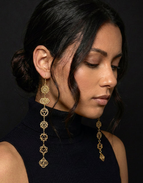 Seven Chakra Statement Earrings