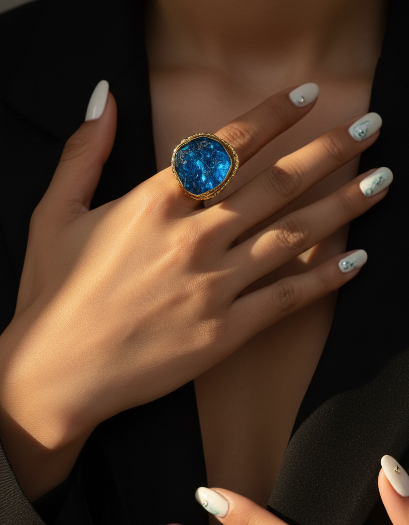 Large Druzy Statement Ring