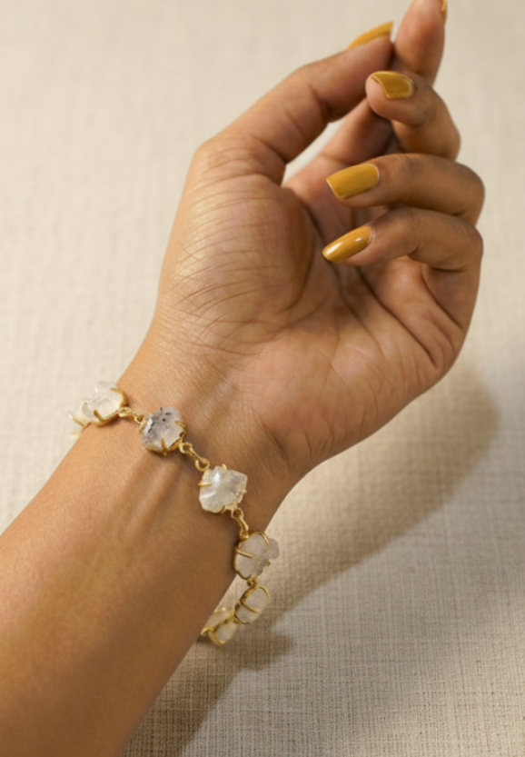 Raw Moonstone Bracelet