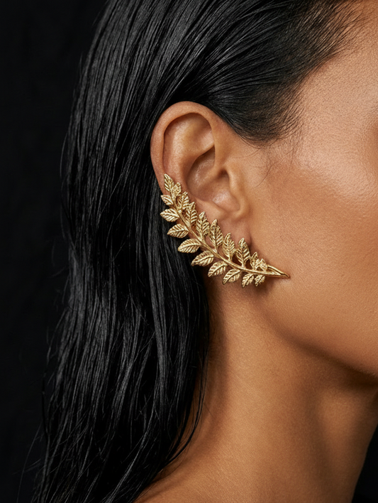 Large Leaf Shaped Studs