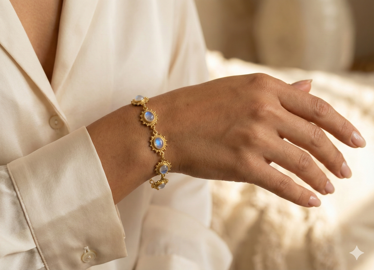 Rainbow moonstone bracelet