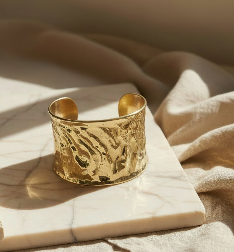 Large Gold Cuff Bracelet