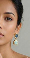 Dual Stone Earrings