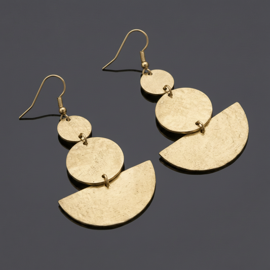 Geometrical Gold Earrings