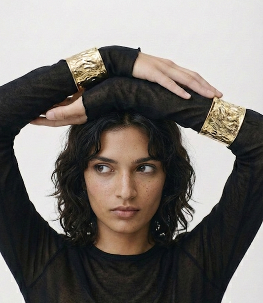 Large Gold Cuff Bracelet