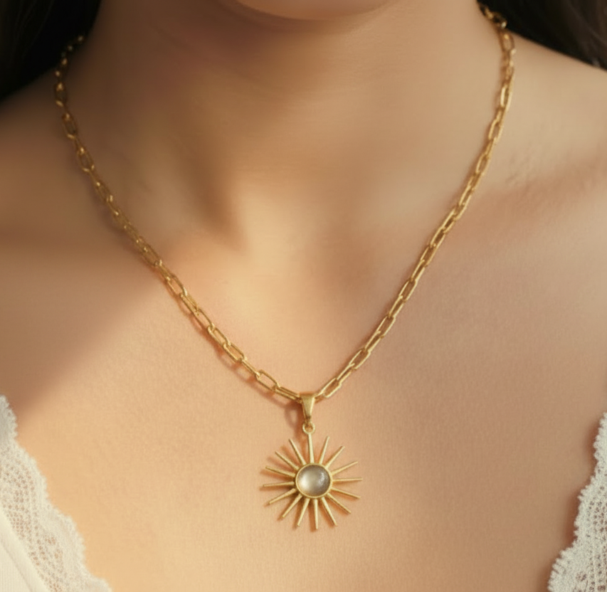 Solar Quartz Sun Pendant