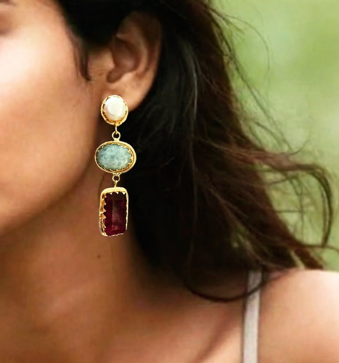 Multi Stone Danglers