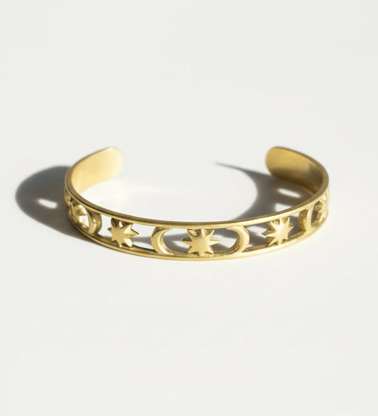 Dainty Sun & Moon Bangle