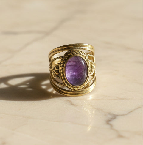 Amethyst Statement Ring