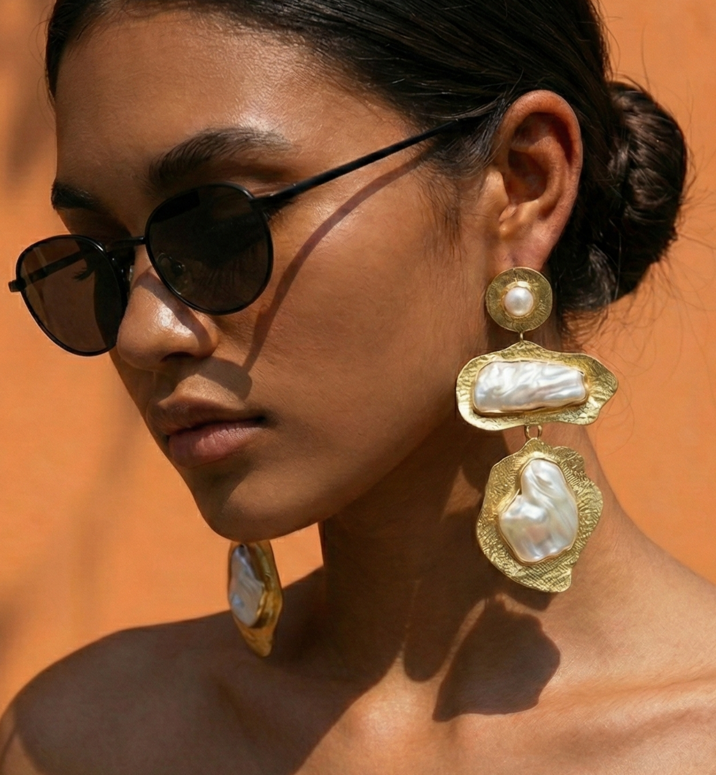 Fresh Water Pearl Statement Earrings