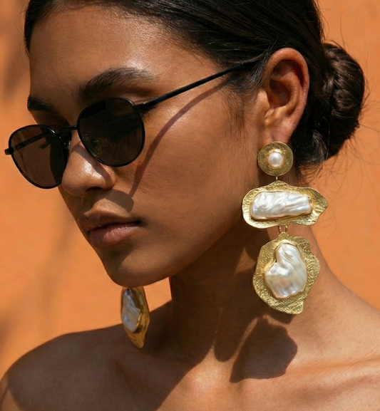 Fresh Water Pearl Statement Earrings