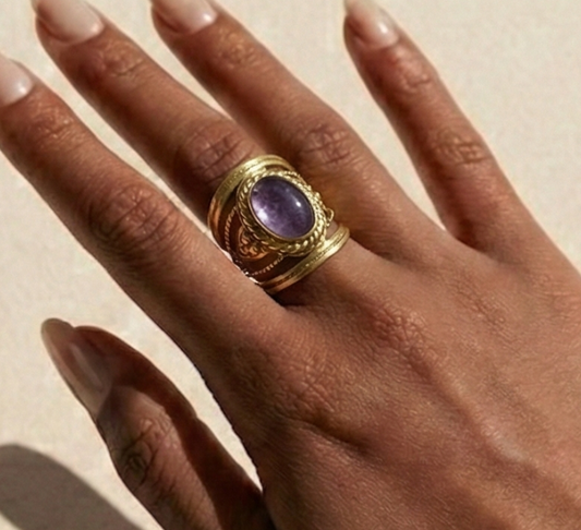 Amethyst Statement Ring