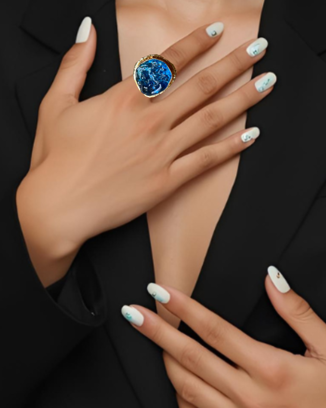 Large Druzy Statement Ring