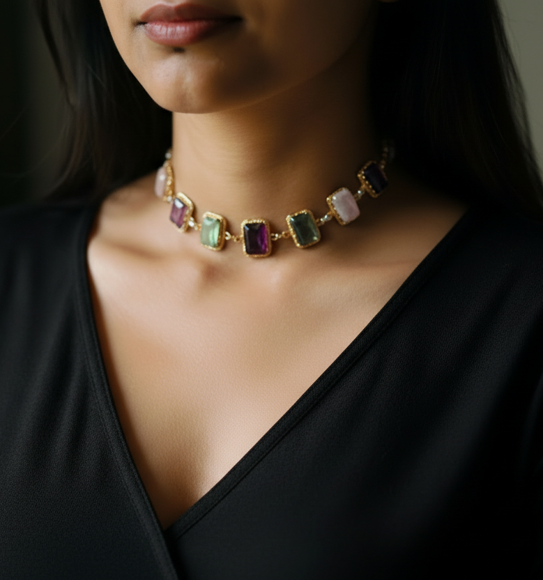 Multi Stone Choker