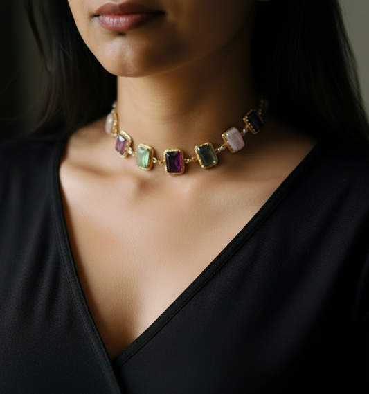 Multi Stone Choker