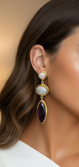 Multi Stone Danglers -Design 2